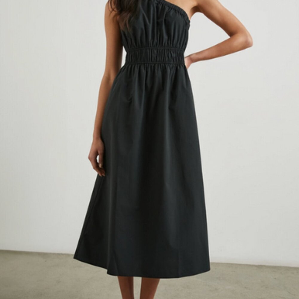 Rails Selani One Shoulder Cotton dress in Black Medium